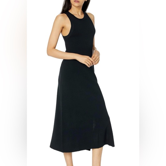 🖤 Staples by The Drop Black Midi Tank Dress – XS – Viscose/Nylon Blend - Picture 3 of 9
